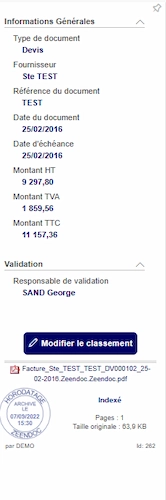 Indexation d’un document dans Zeendoc