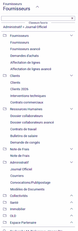 Capture de Zeendoc, la recherche dans un classeur
