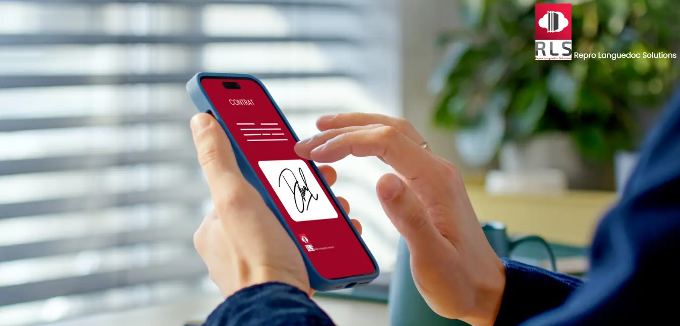 Signature électronique d’un document sur un téléphone